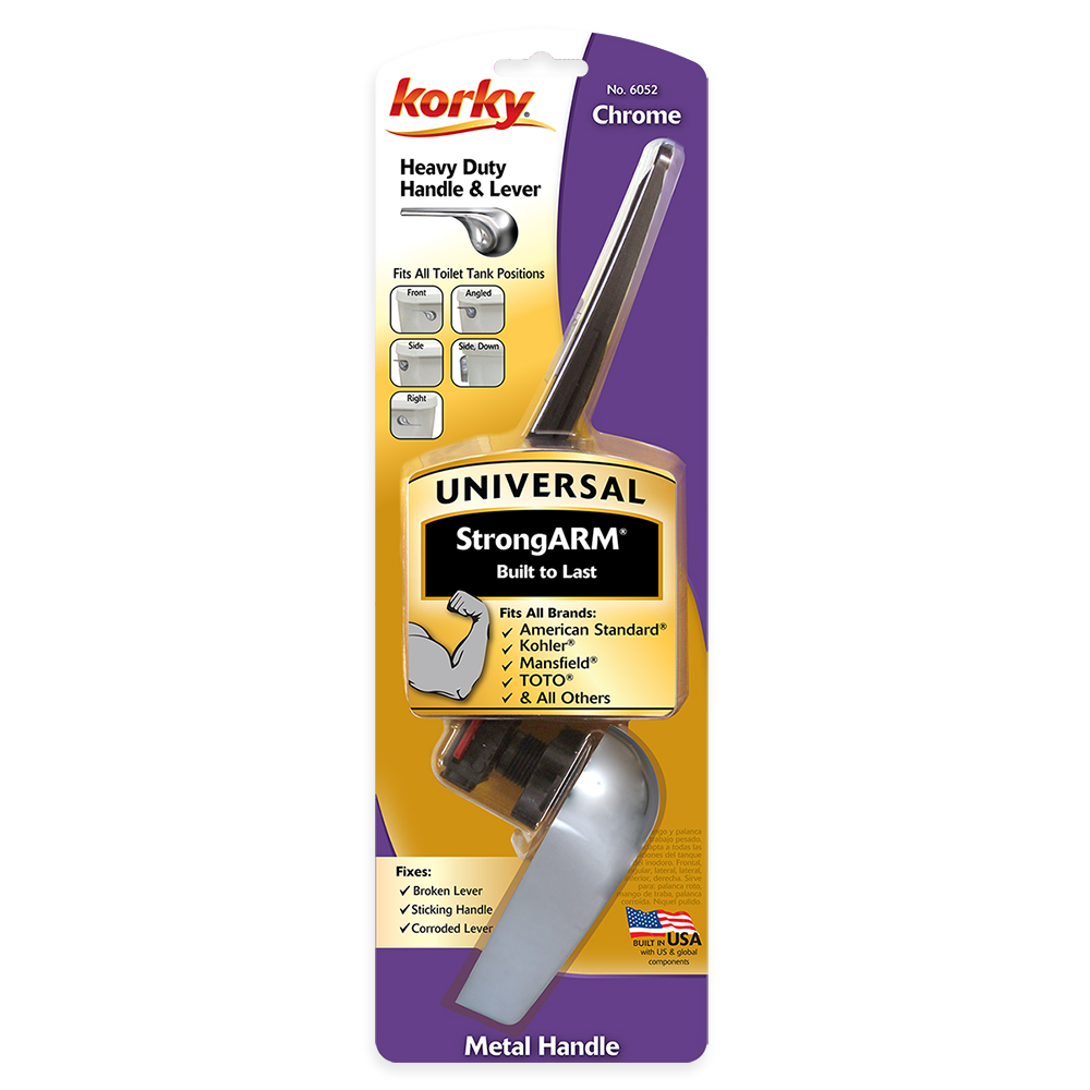 StrongARM® Toilet Flush Lever and Handle, Wave Chrome - Korky